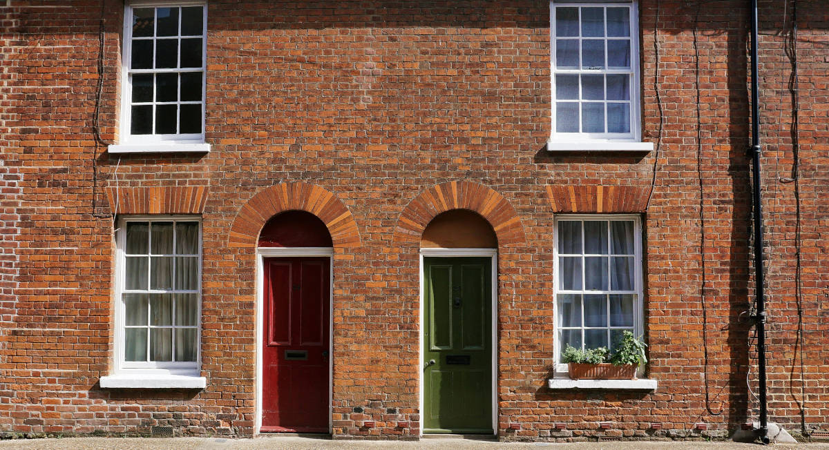 Red brick houses