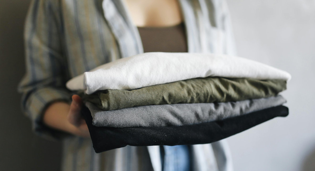 Folded, ironed clothes